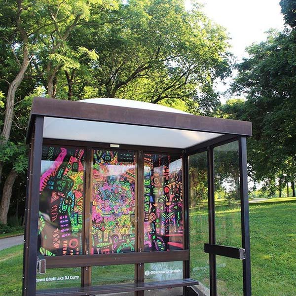 Abstract Bus Shelter Art