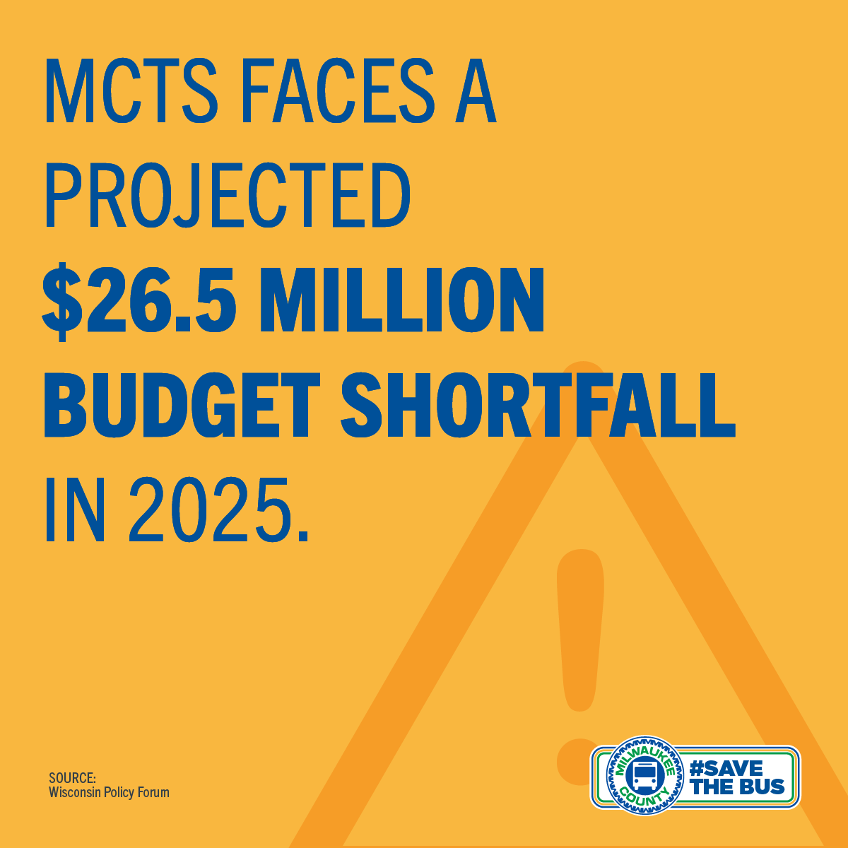 MCTS faces a projected $26.5 million budget shortfall in 2025.