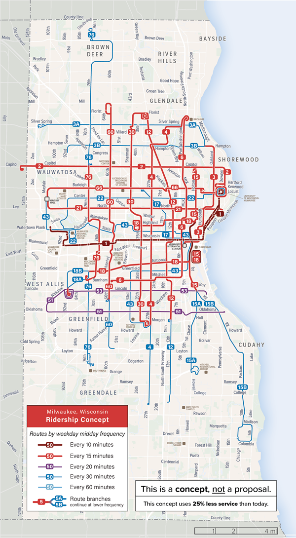 Ridership Coverage Map