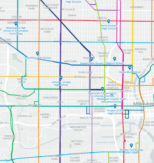 Map of MPS Schools Impacted